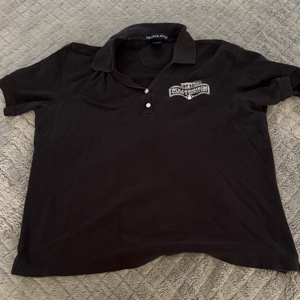 Women's Black Short Sleeve Polo by Woman Within